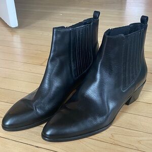 J Crew Black Leather Women’s Ankle Boots